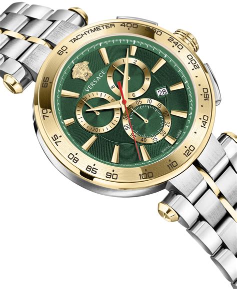 versace two-tone stainless steel bracelet watch|Versace Aion Chronograph Men's Watch .